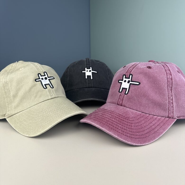 Rabbit Embroidered Washed Cotton Cap